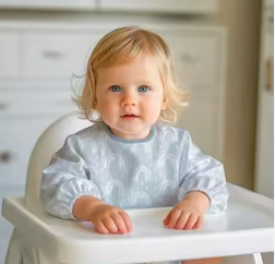 Baby bib with sleeve